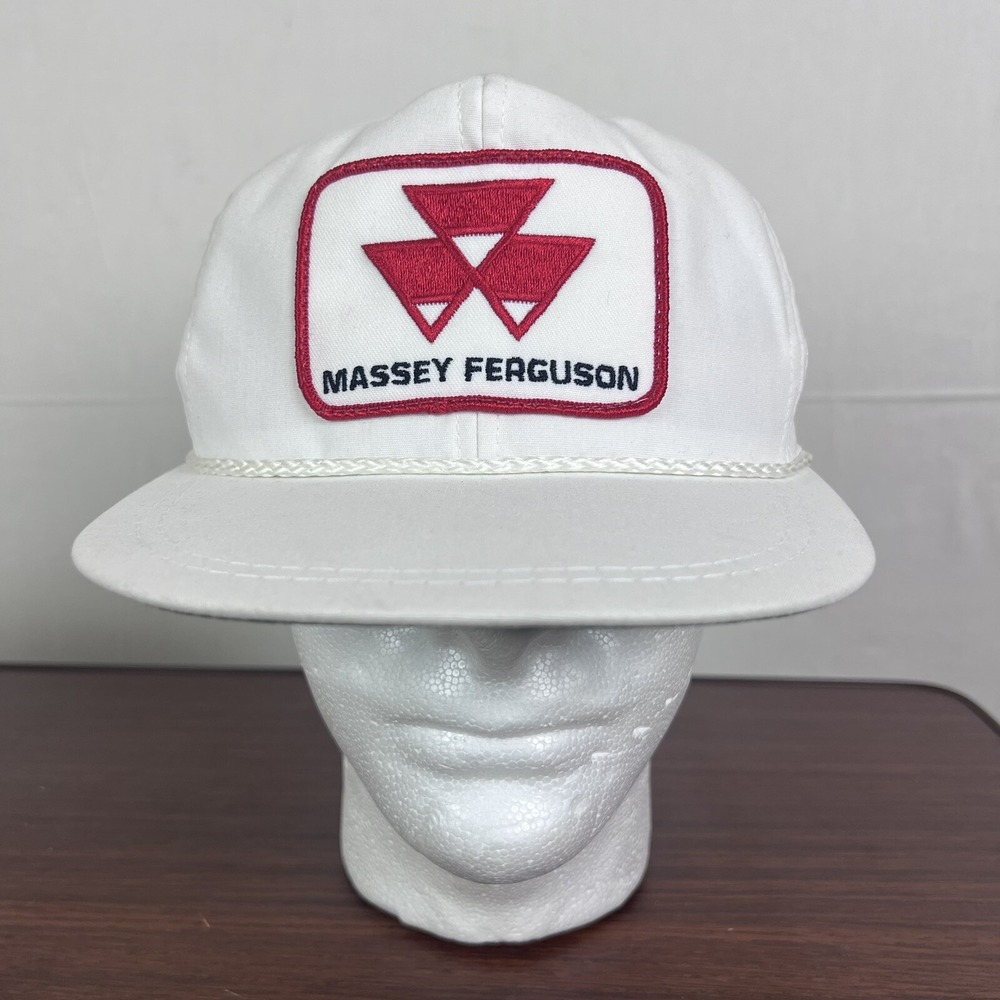 K-Products Massey Ferguson Tractor StrapBack Cap Hat Patch Farm Ag New
